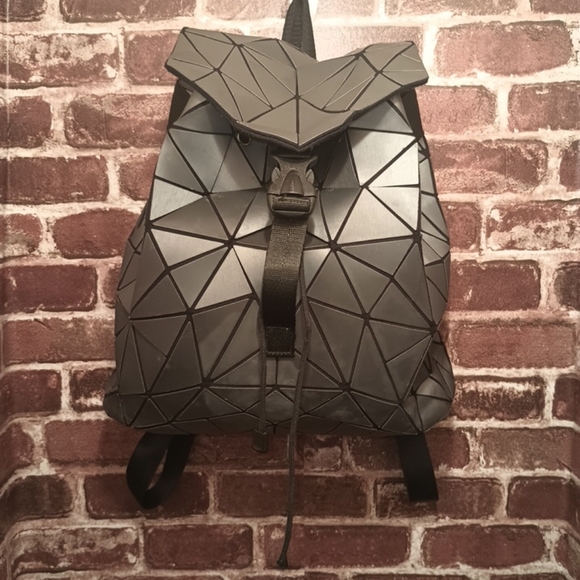 Geometric Slanted Triangle Backpack - Picture 2 of 10